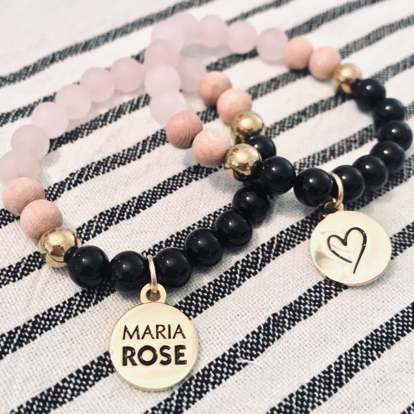 Black Rose Diffuser Bracelet